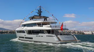 First 35m Atlante Classic yacht model on sea trials
